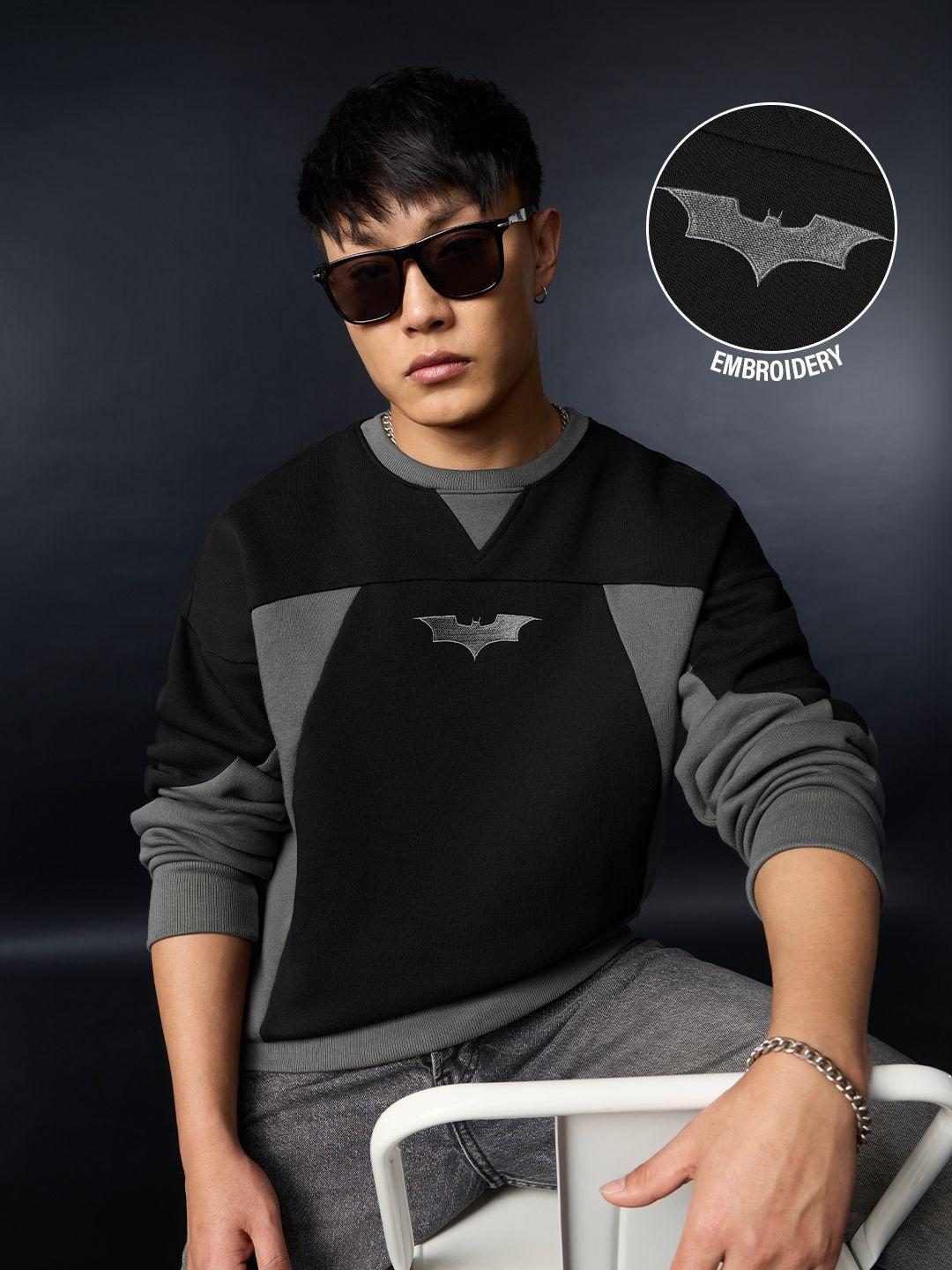 The Souled Store Men Oversized Batman Black Sweatshirt - Image 1