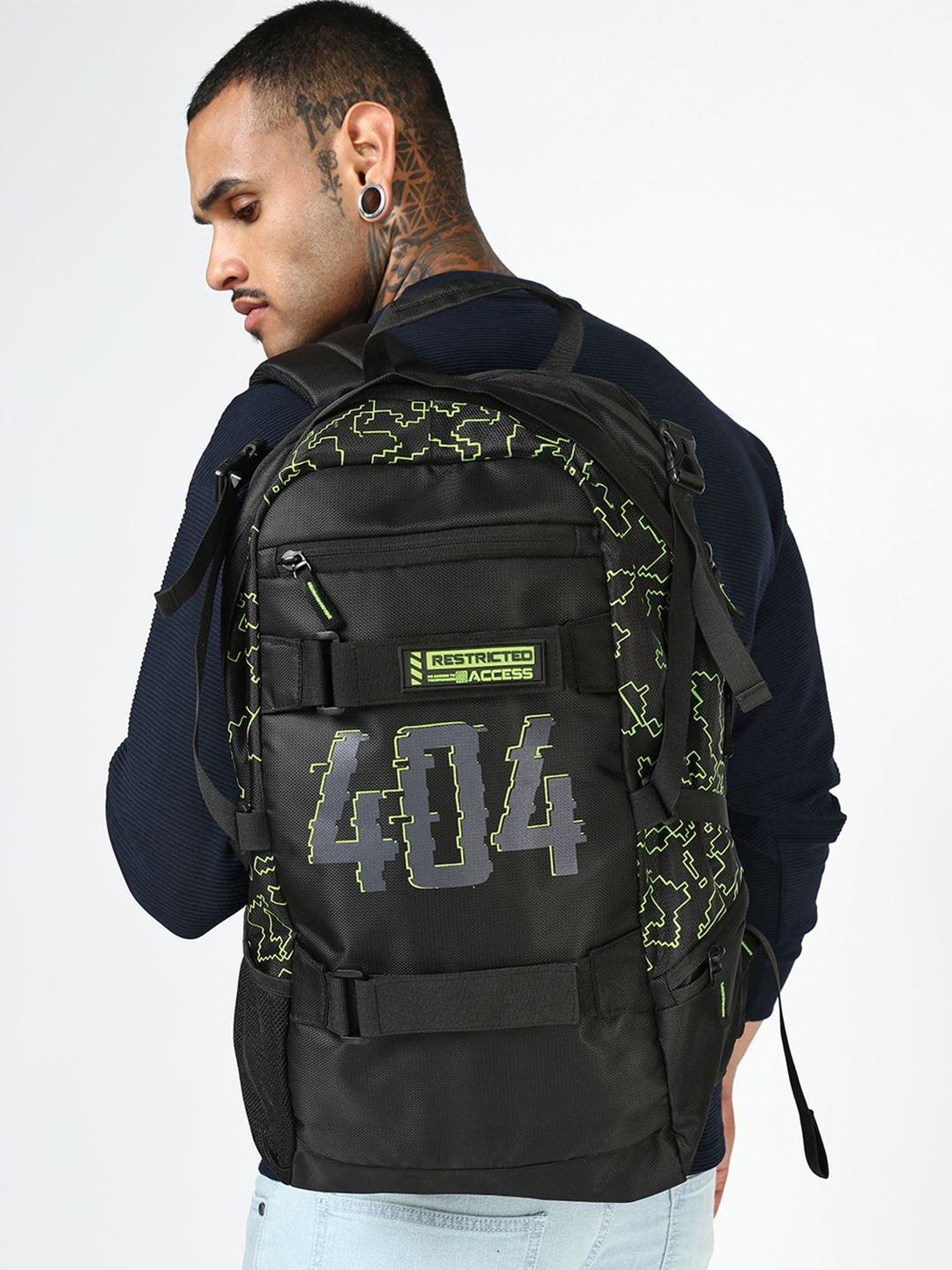 Bewakoof 404 Black Travel Backpack - Image 1