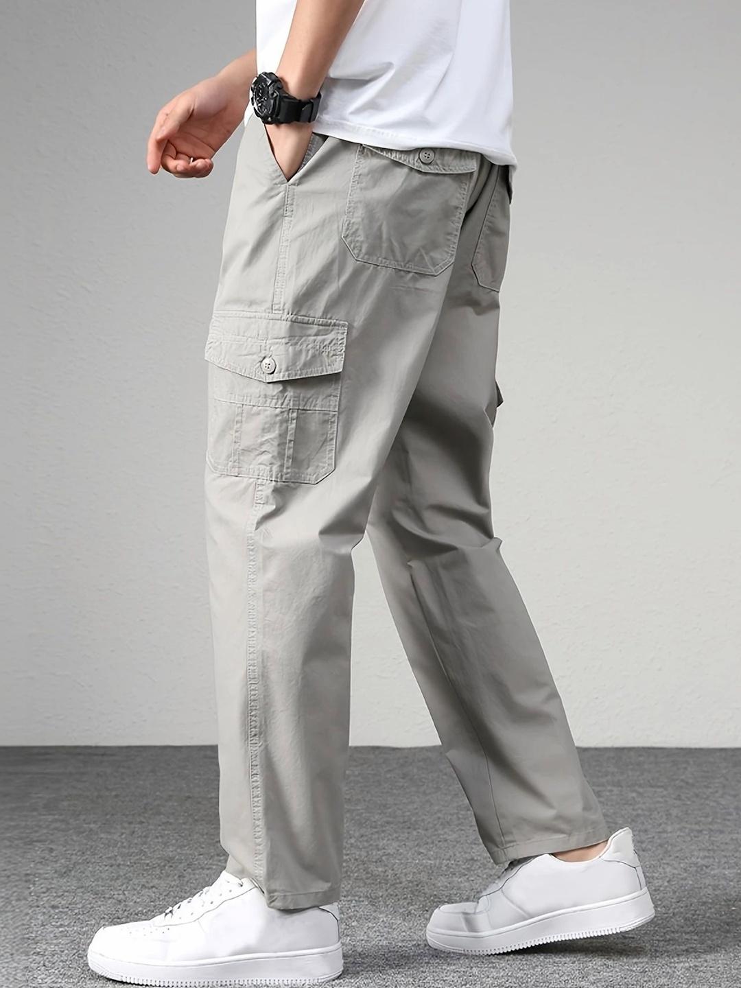 HERE&NOW Men Relaxed Straight Leg Trousers - Image 1