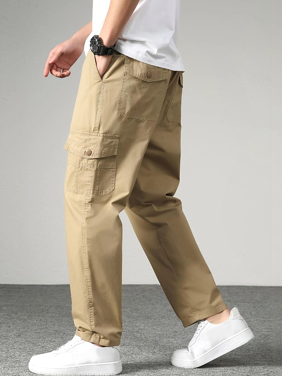 HERE&NOW Men Relaxed Straight Leg Trousers - Image 1