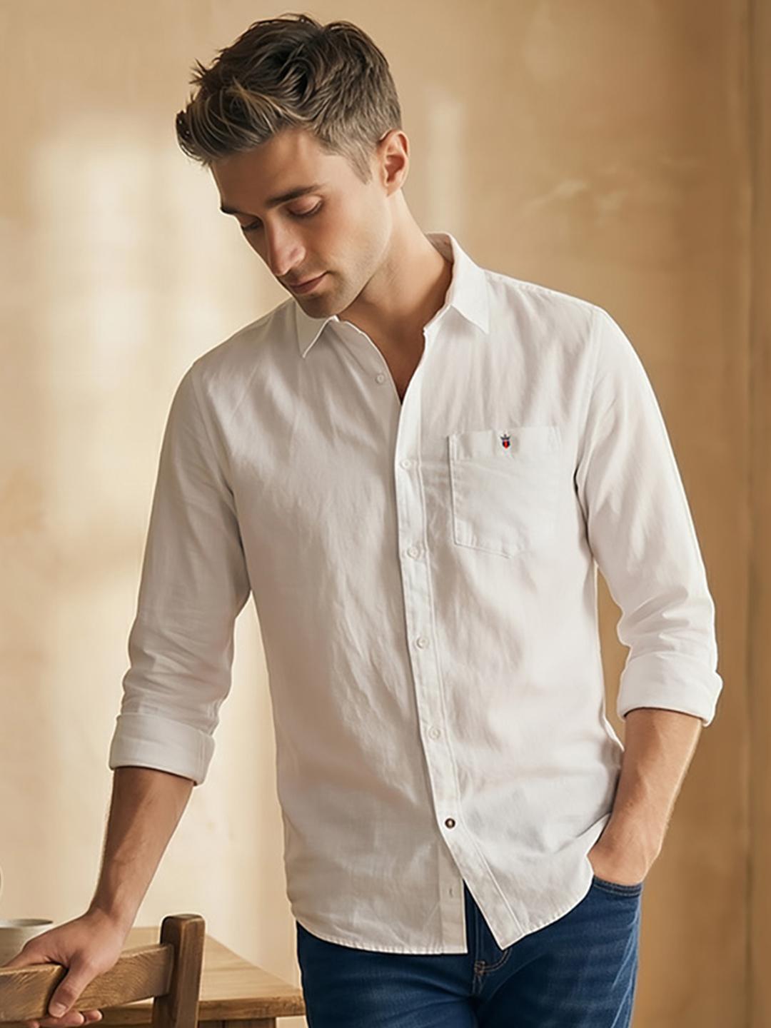 Louis Philippe Jeans Louis Philippe Slim Fit Over Dyed Casual Shirt - Image 1