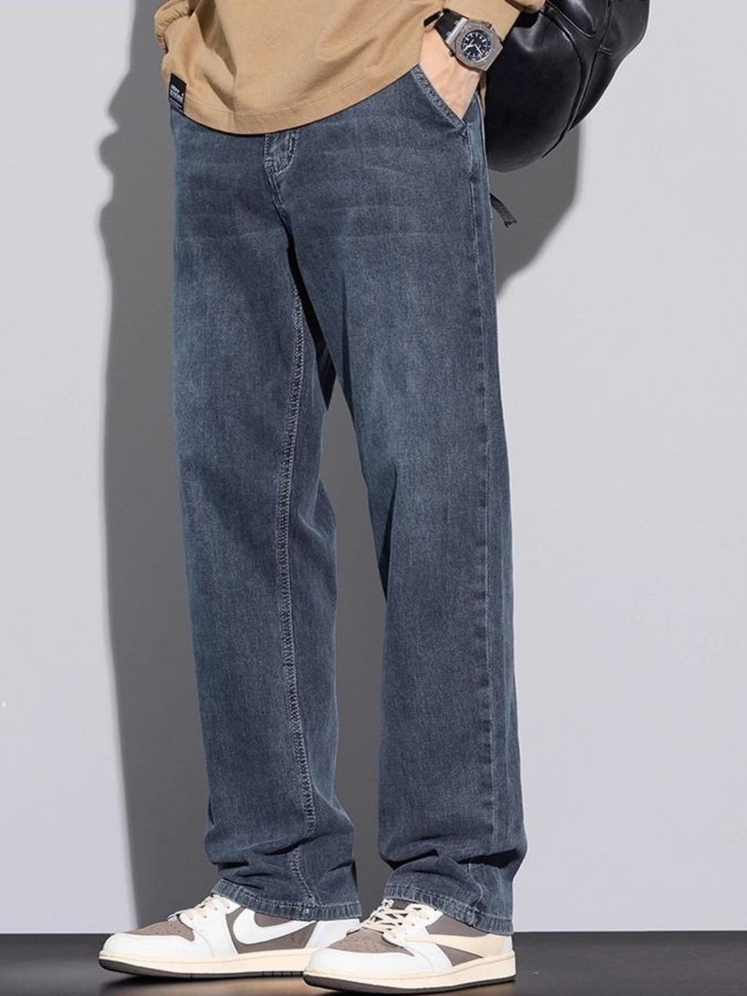 Suo Men Regular Fit Mid-Rise Light Fade Jeans