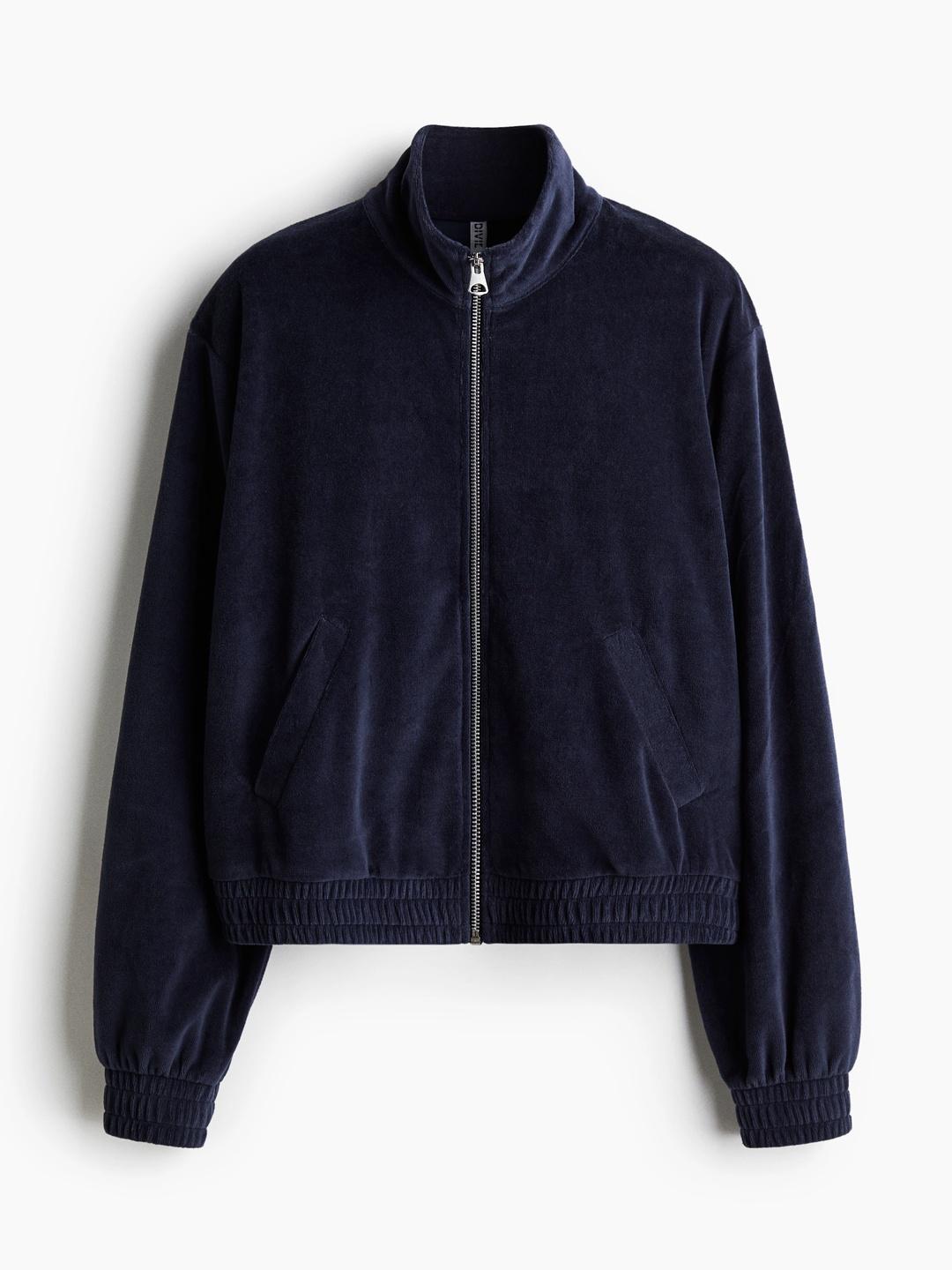 Buy H&M Velour Zip-Through Jacket - Jackets for Women 36567232