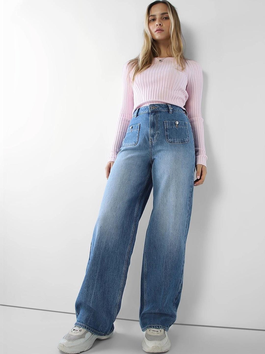 ONLY Women Wide Leg High-Rise Jeans - Image 1