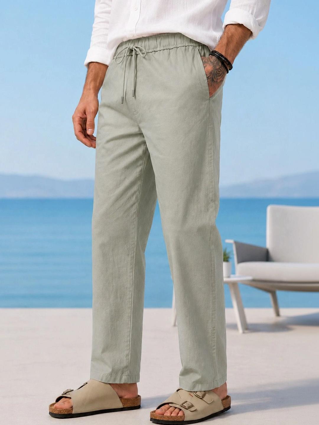 Roadster Men Relaxed Straight Leg Trousers - Image 1