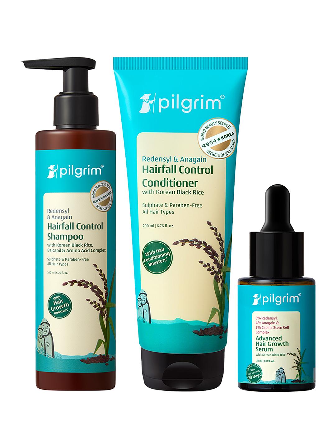 Pilgrim Redensyl & Anagain Hairfall Control Shampoo, Pack of 3 - Image 1