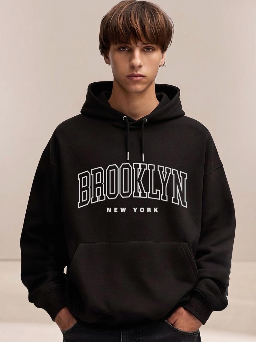 Cool Plus Men Printed Hooded Sweatshirt - Image 1