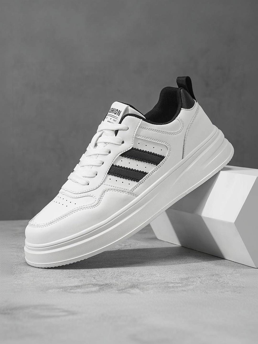 Fition Men Colourblocked PU Sneakers - Image 1