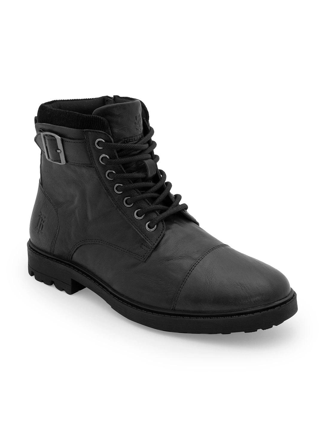 Red Tape Men Round Toe Lace-Ups Chelsea Boots Red