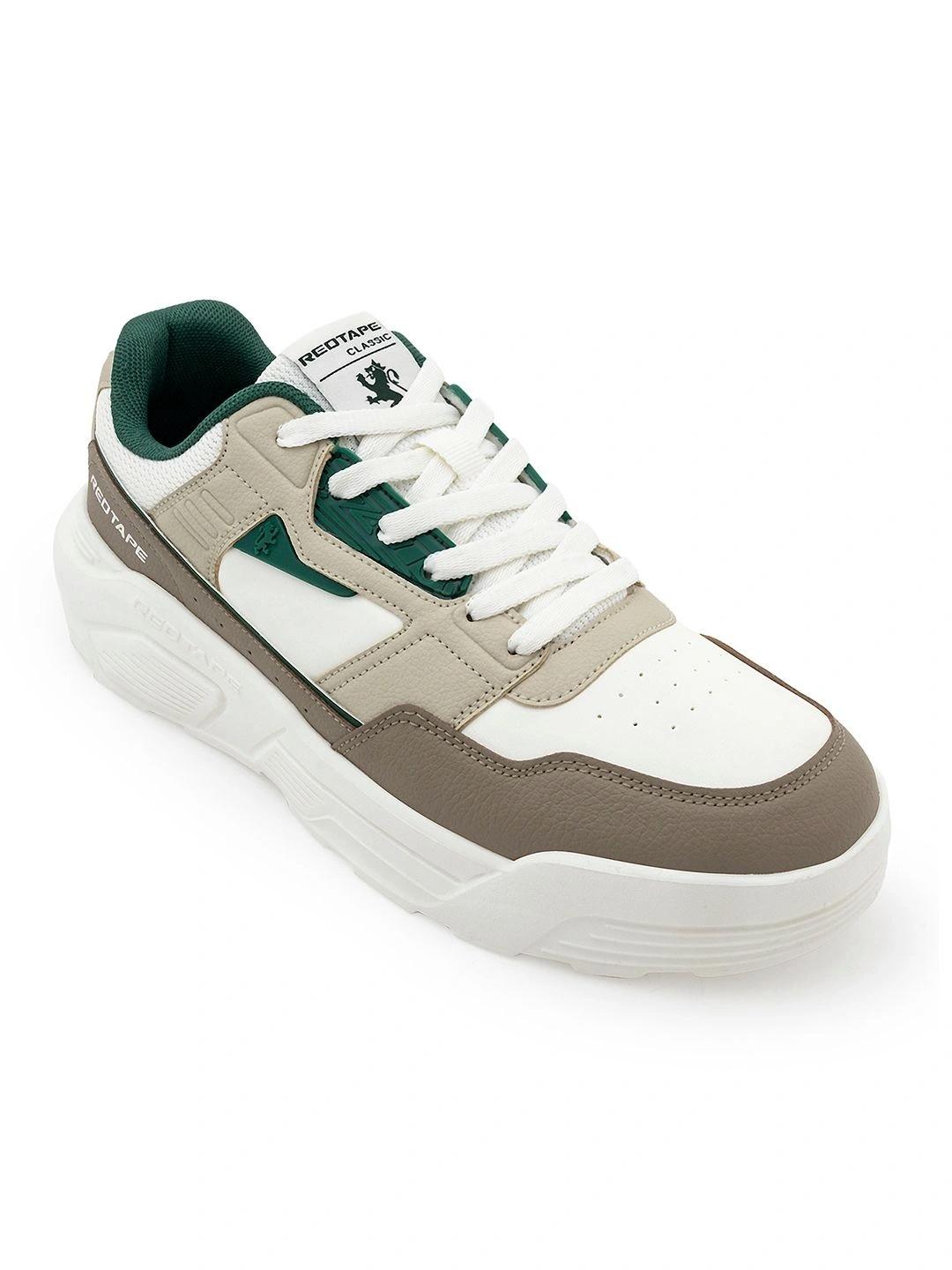 Red Tape Lifestyle Sneakers for Men, Green White - Image 1