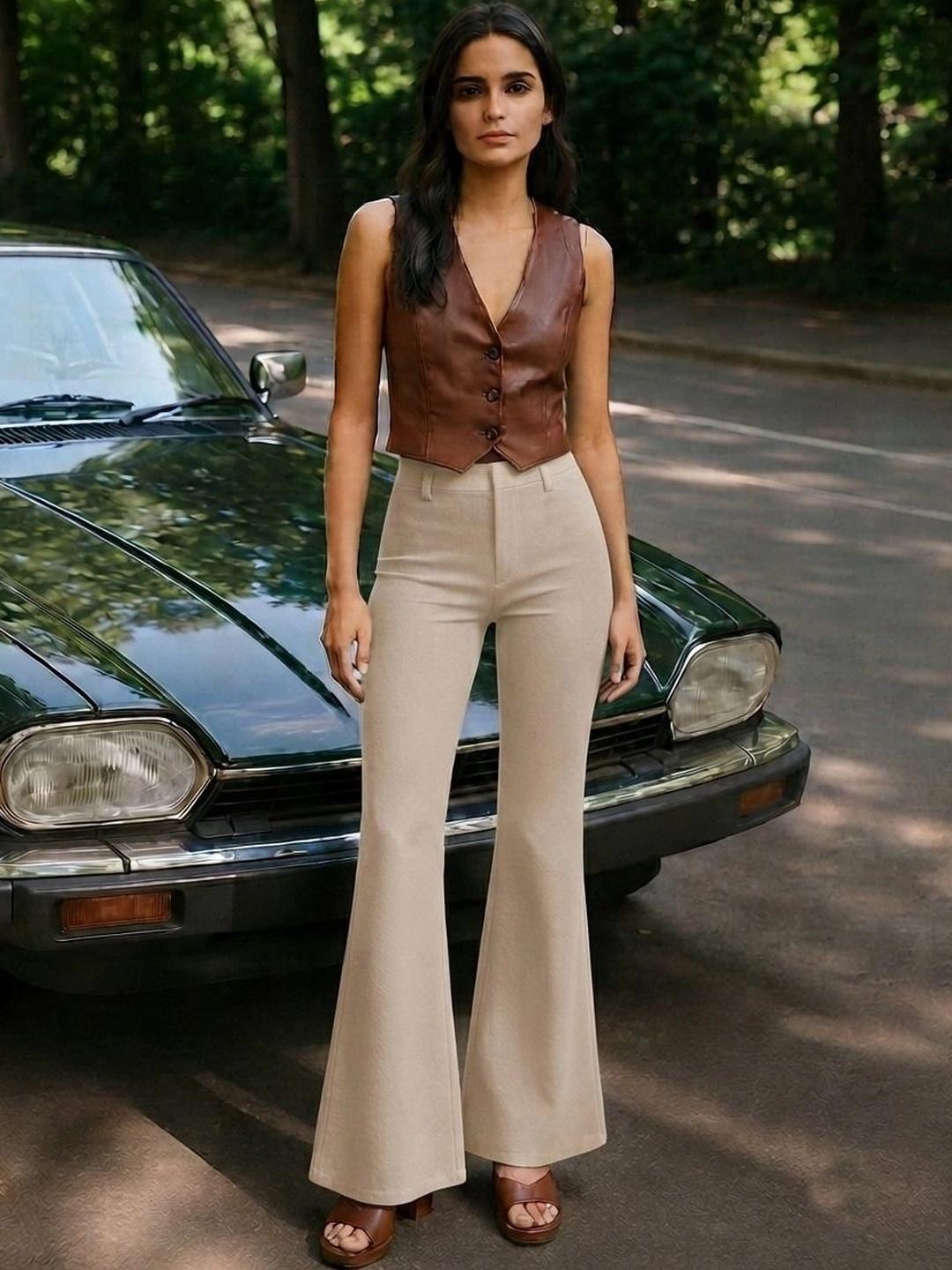 Kotty Women High Rise Bootcut Trousers - Image 1