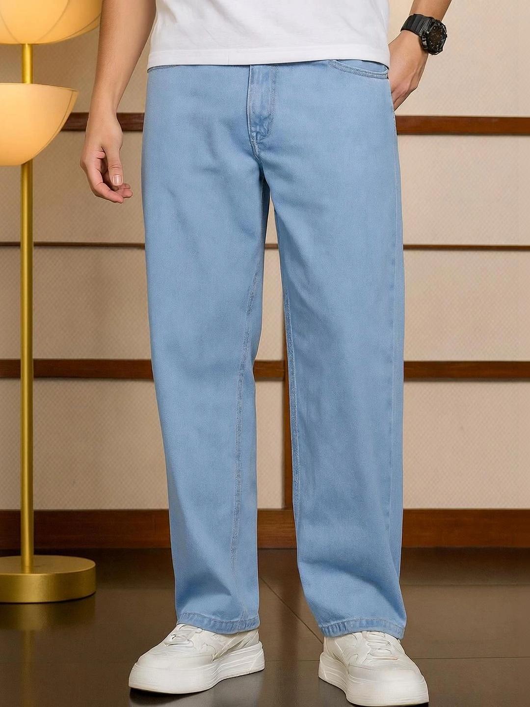 LEVORCE Men Relaxed Fit Mid-Rise Stretchable Jeans - Image 1