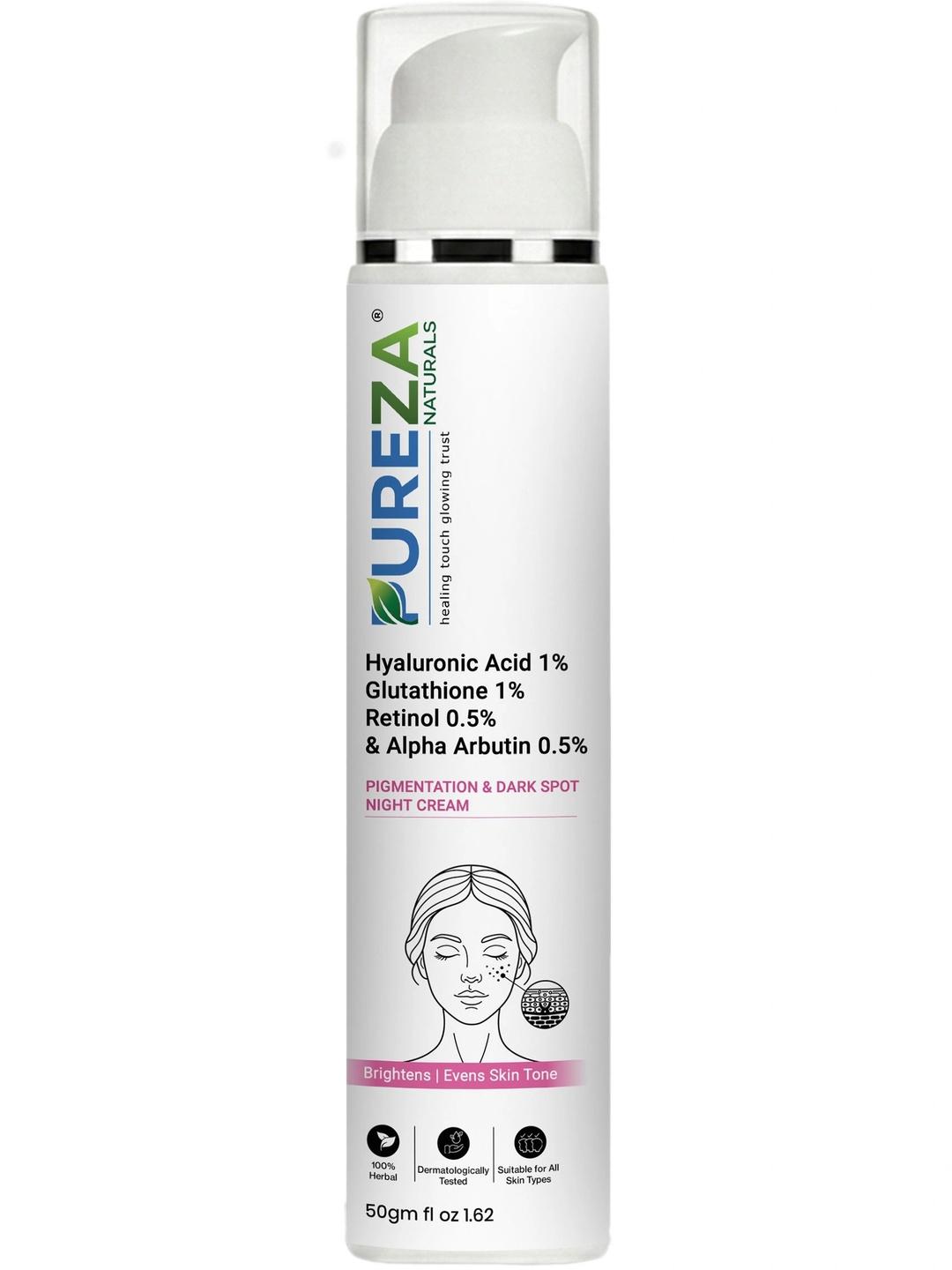 herbal naturals glutathione cream PUREZA Pigmentation & Dark Spot Night GlutaNAD+:1 GlutaNad ghk cu dosage mcg antioxidant cleanser