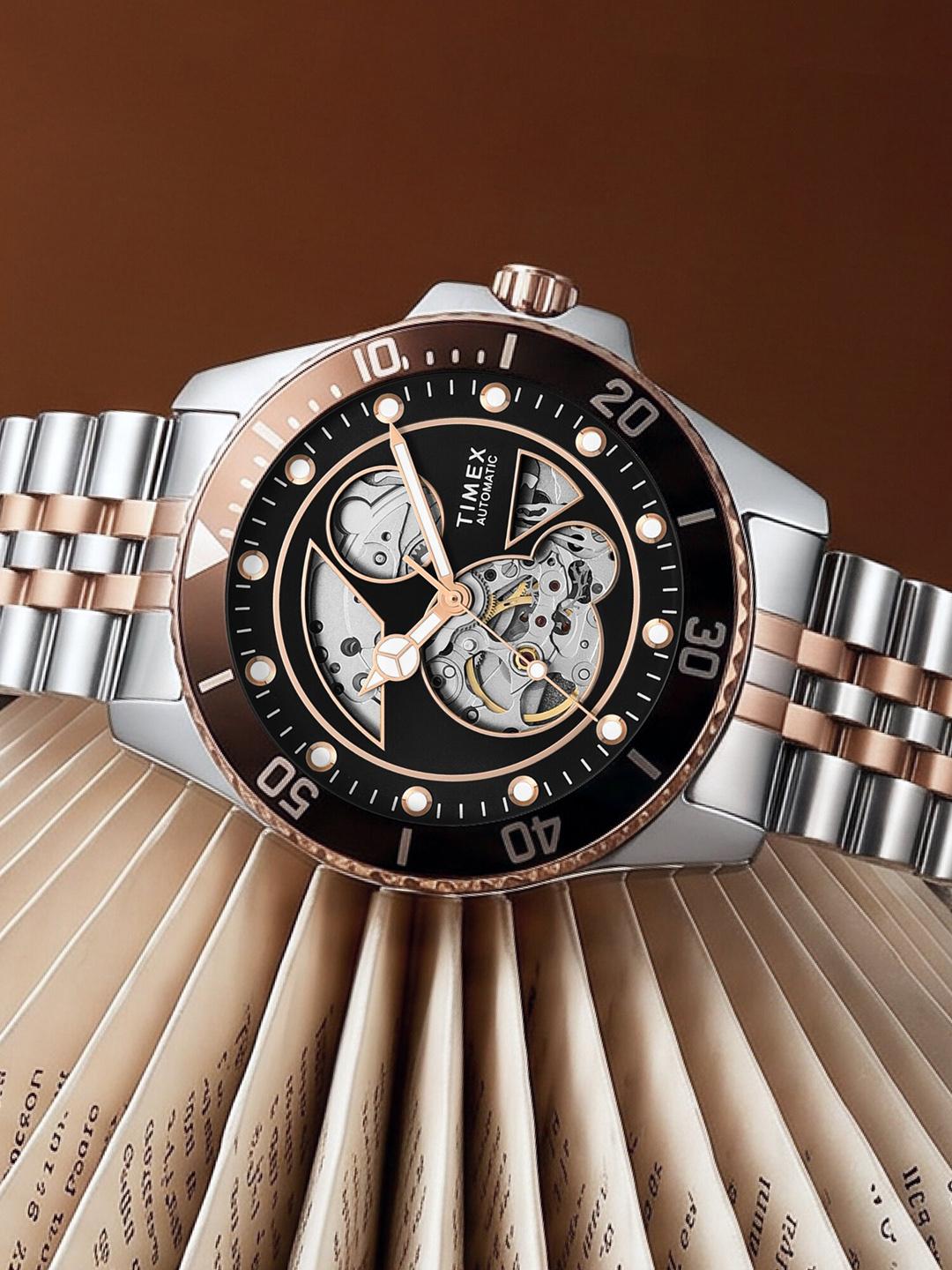 Timex Men Brass Skeleton Automatic Watch TWEG382SMU04 - Image 1