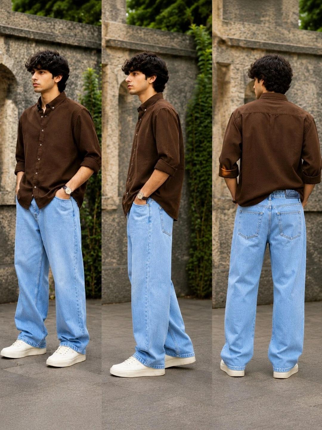 MAAHIT Men Relaxed Fit Mid-Rise Stretchable Jeans - Image 1