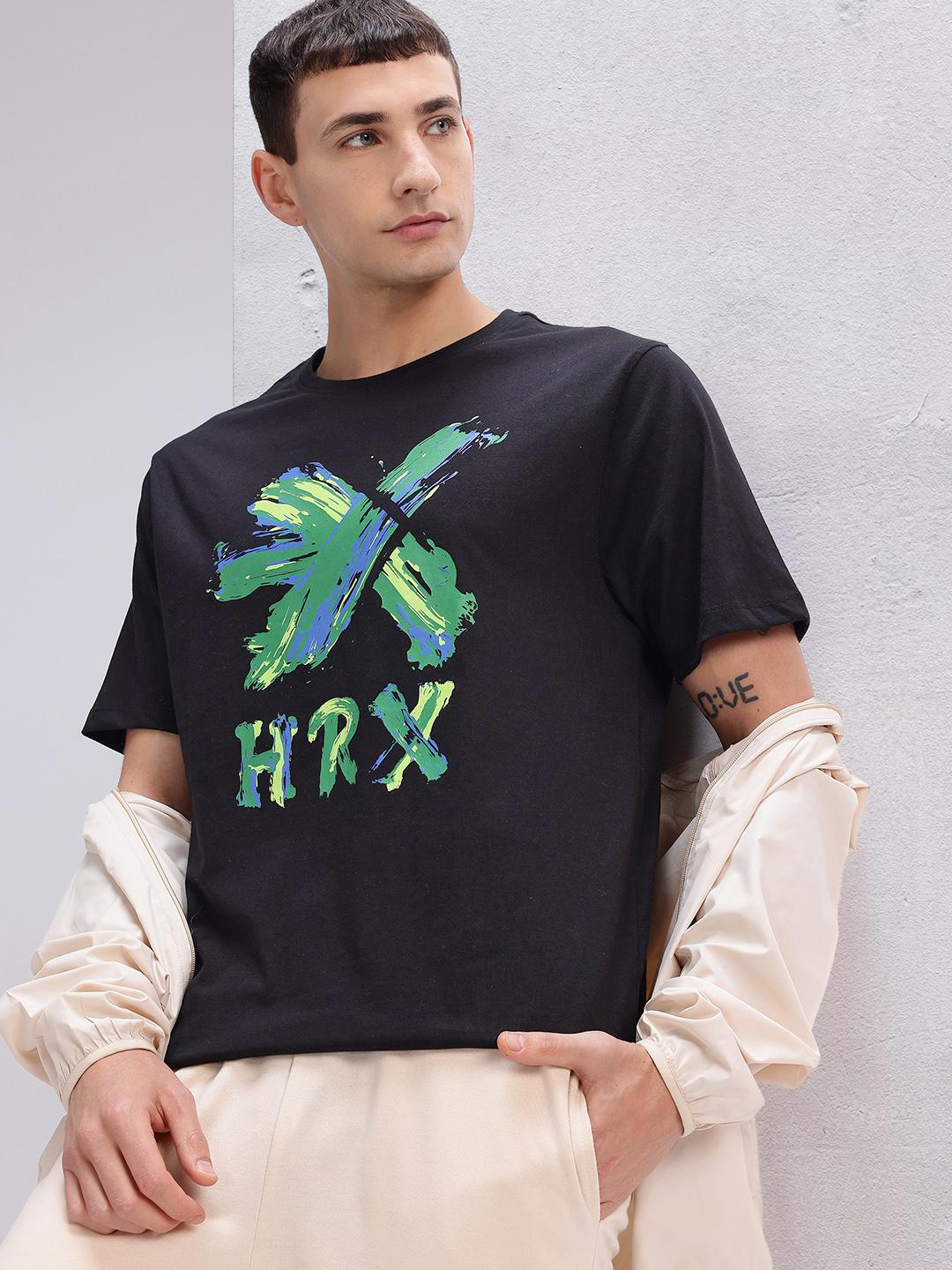 HRX by Hrithik Roshan Brand Logo Print T-shirt - Image 1