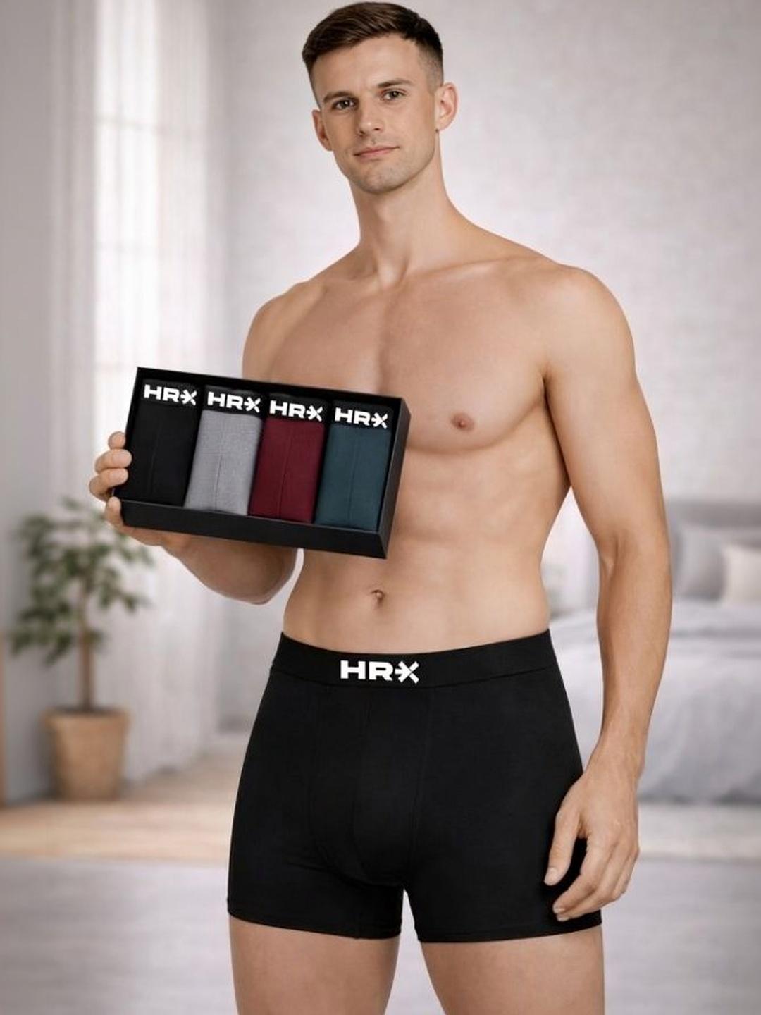 HRX by Hrithik Roshan 4 Pack Cotton Blend Trunks Pack of 4 - Image 1