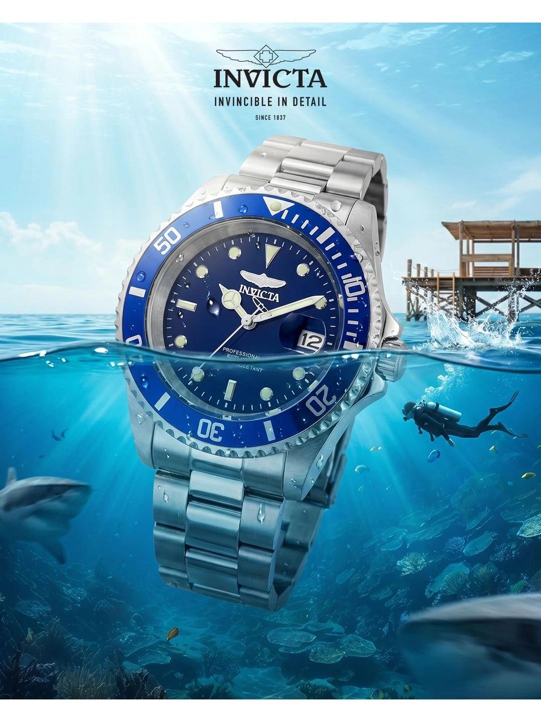 Buy Invicta Men Pro Diver 200 M Quartz Blue Dial Analog Watch