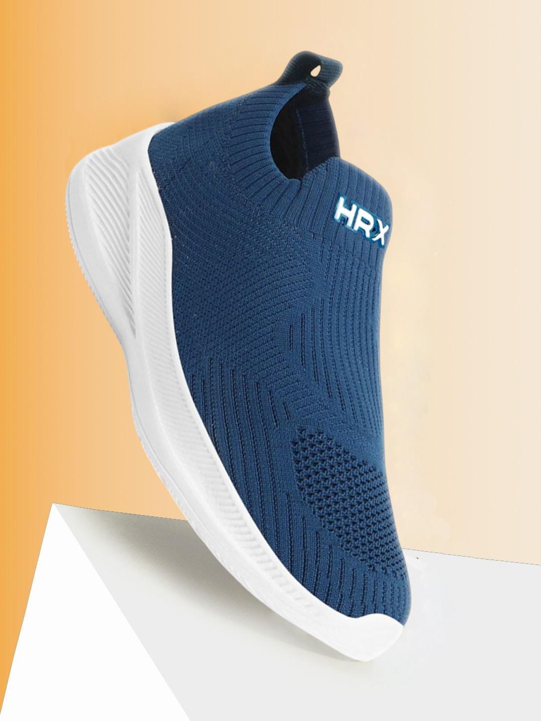 HRX by Hrithik Roshan Men Blue Textured Slip-On Sneakers - Image 1
