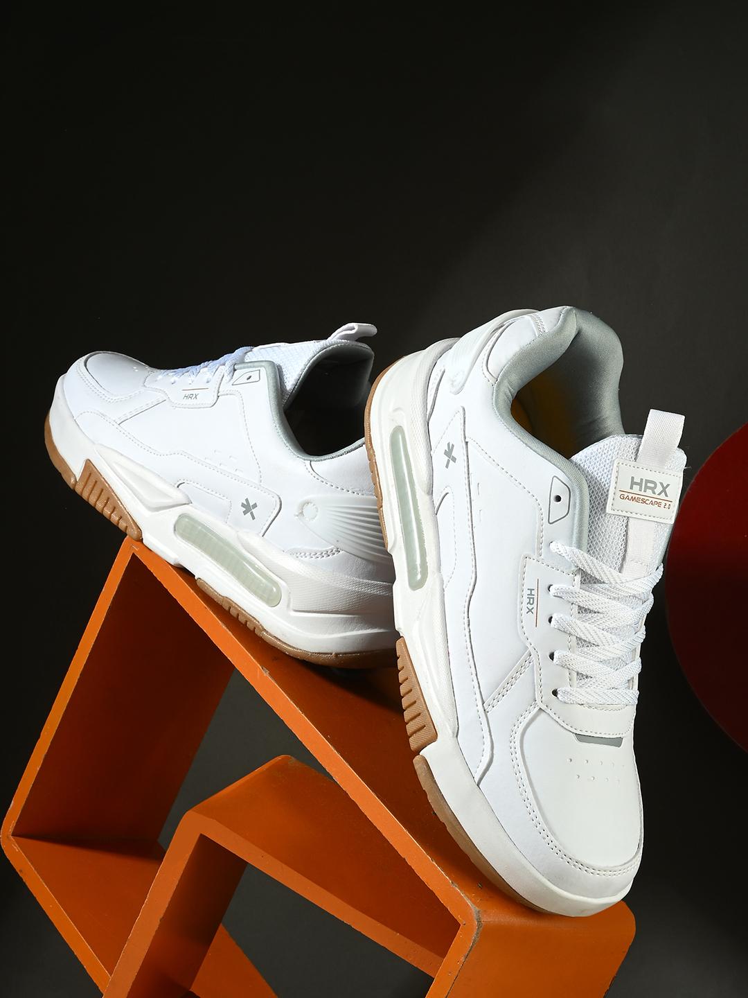 HRX by Hrithik Roshan Men White Club Culture Sneakers - Image 1