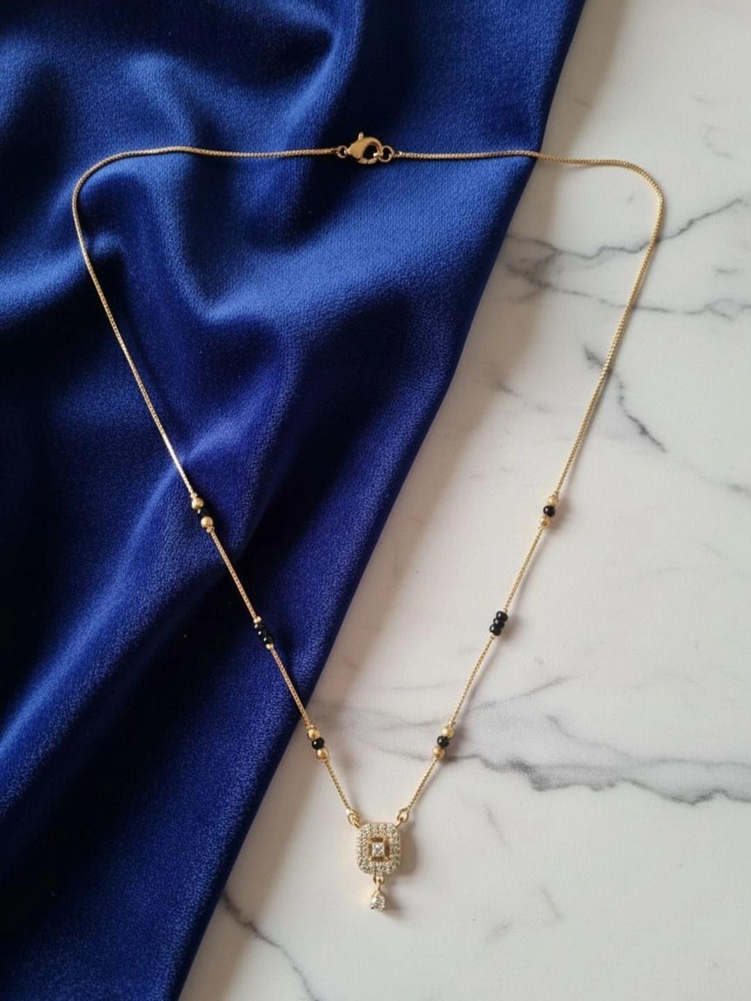 DEESHINE Gold-Plated Zircon Mangalsutra - Image 1
