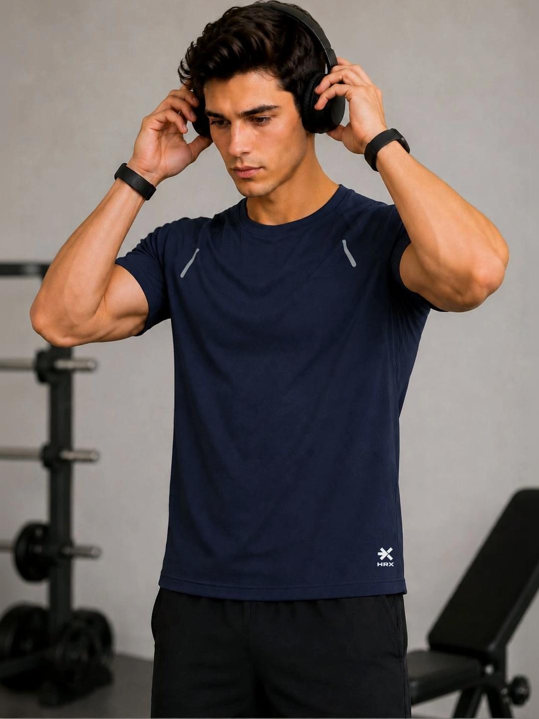 HRX by Hrithik Roshan Men Brand Logo Dri-FIT T-shirt - Image 1