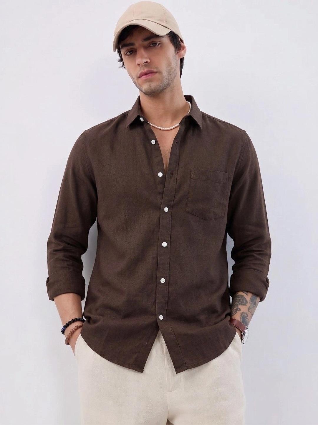 glitchez Men Slim Fit Casual Shirt - Image 1