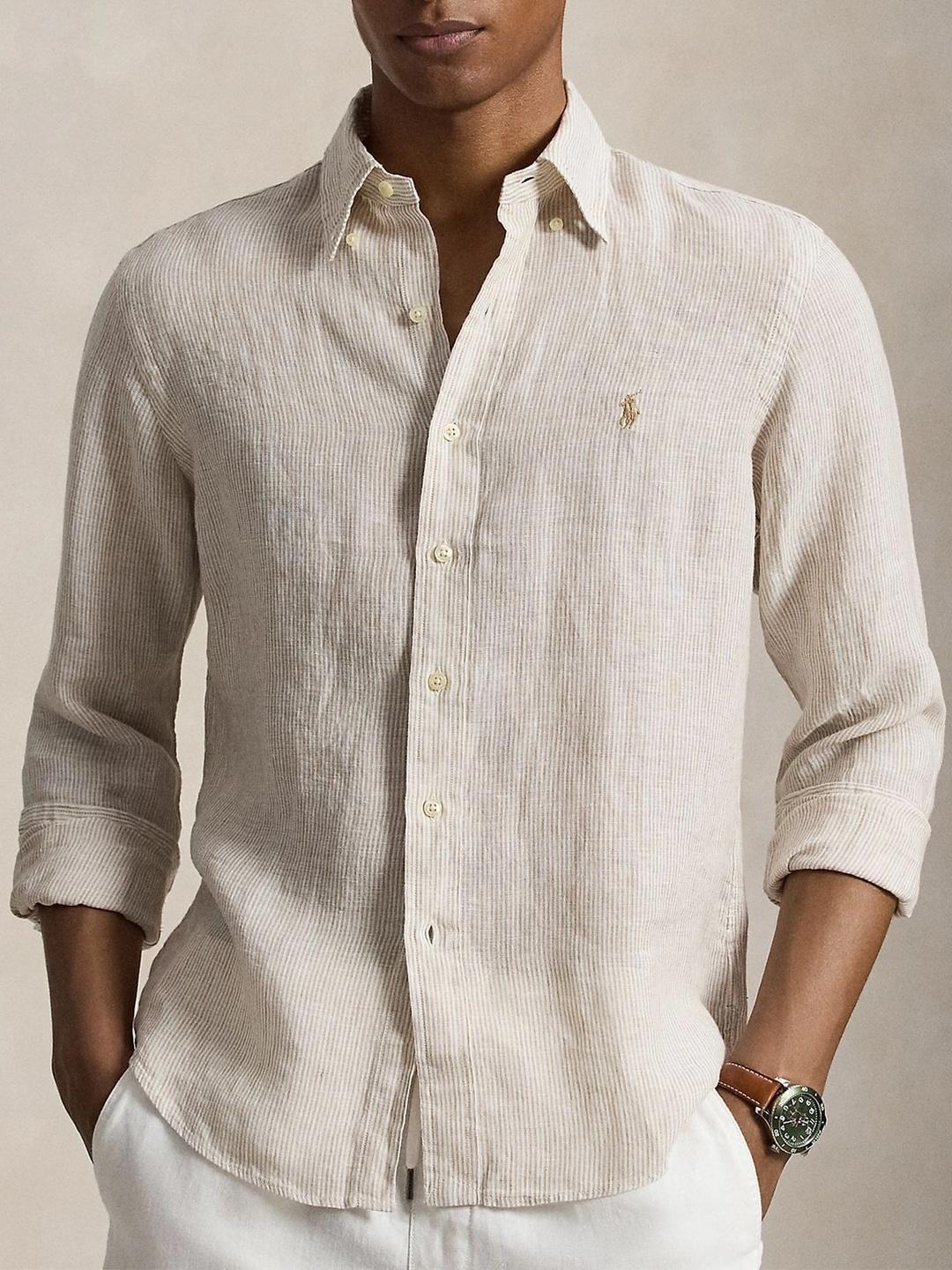 Polo Ralph Lauren Men Slim Fit Striped Casual Shirt - Image 1
