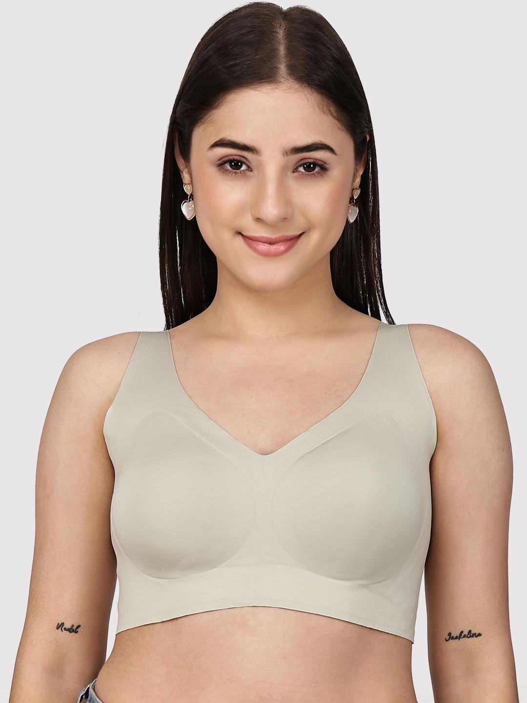 DressBerry V-Neck Broad Strap Lightly Padded Bra - Image 1