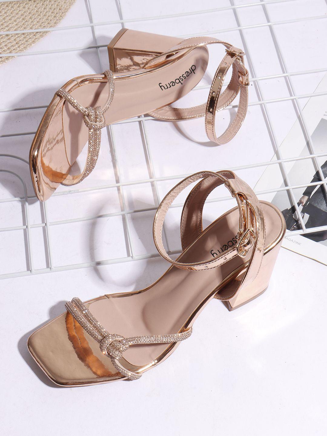 DressBerry Women Ethnic Block Sandals - Image 1
