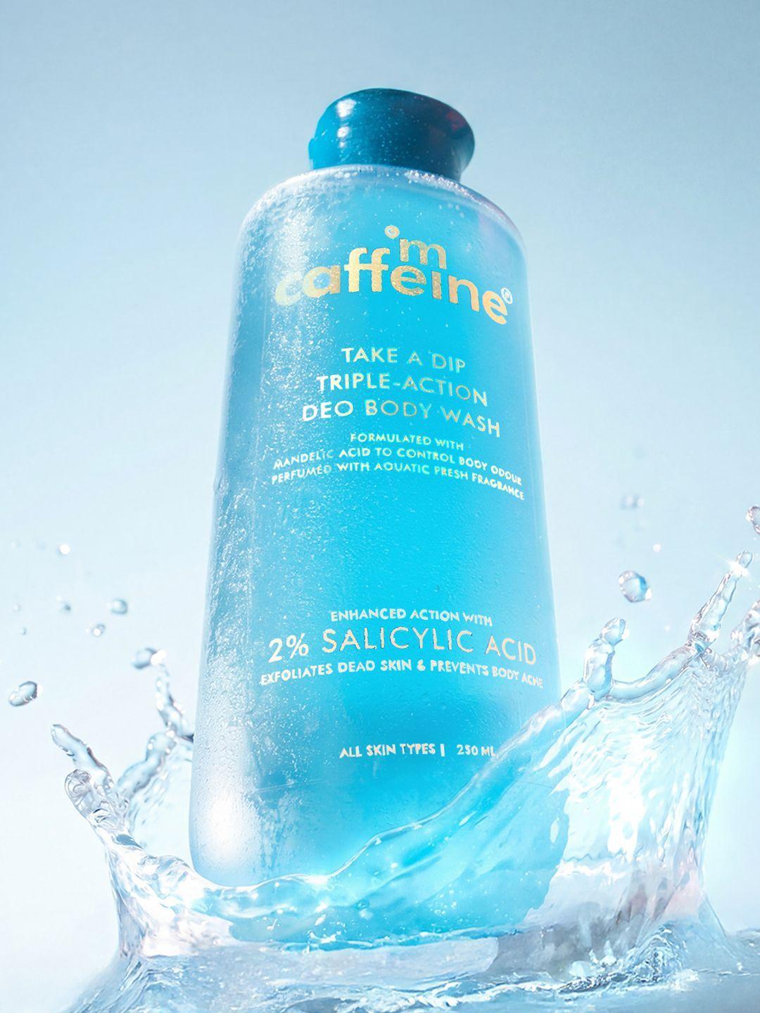 MCaffeine Take A Dip 3-in-1 Perfume Body Wash, Aqua Fresh, 250 ml