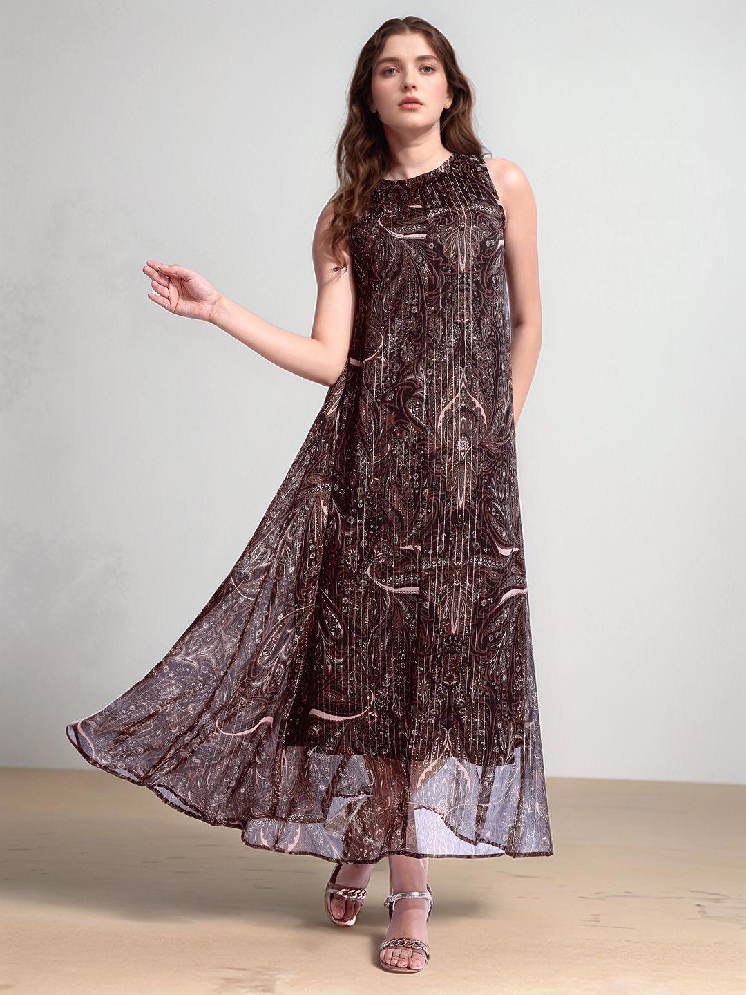 DressBerry Print Chiffon A-Line Maxi Dress - Image 1