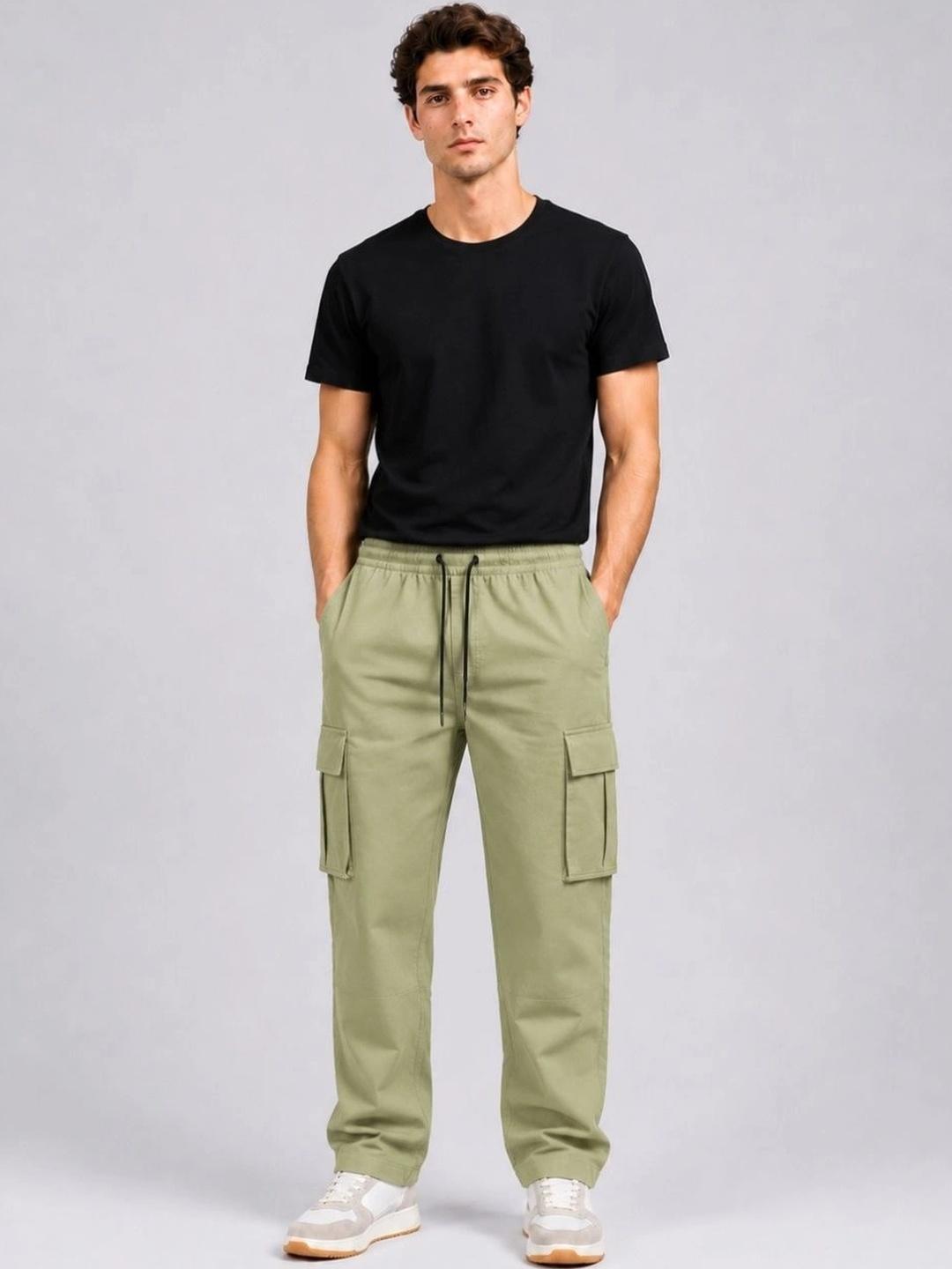 Mast & Harbour Men Comfort Easy Wash Pleated Cargos Trousers - Image 1
