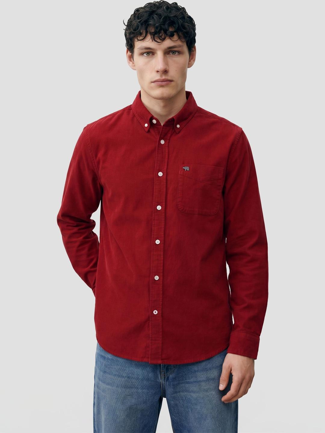 THE BEAR HOUSE Men Solid TFO Oxford Cotton Shirt - Image 1