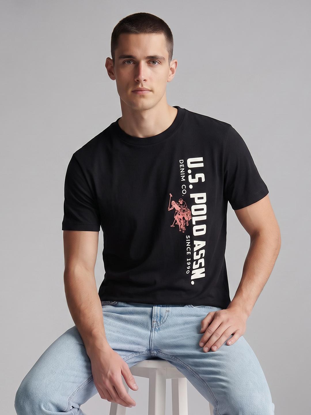 U.S. Polo Assn. Denim Co. Brand Logo Printed T-shirt Blue - Image 1