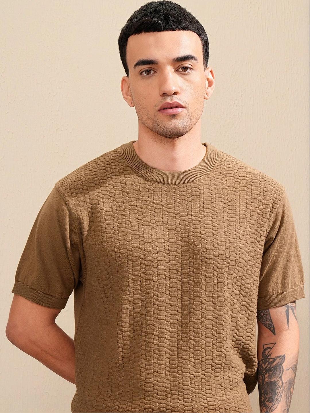 HIGHLANDER Men Knitted Relaxed Fit Tshirt - Image 1