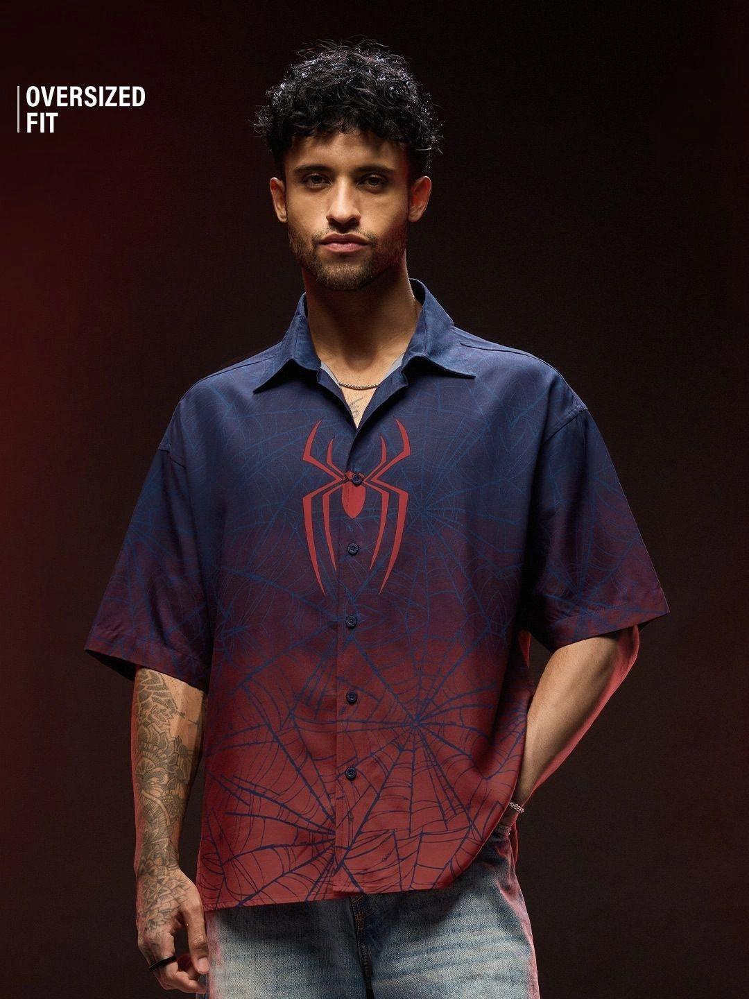 The Souled Store Men's Spider-Man Oversized Shirt - Image 1