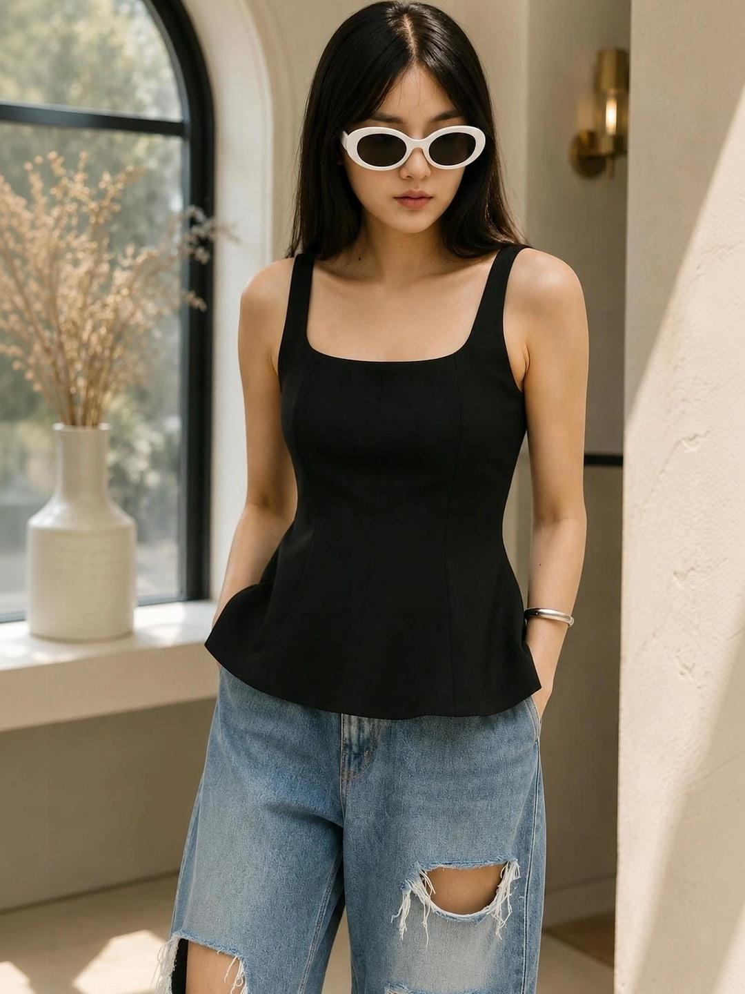 AROD Peplum Top for Women - Image 1