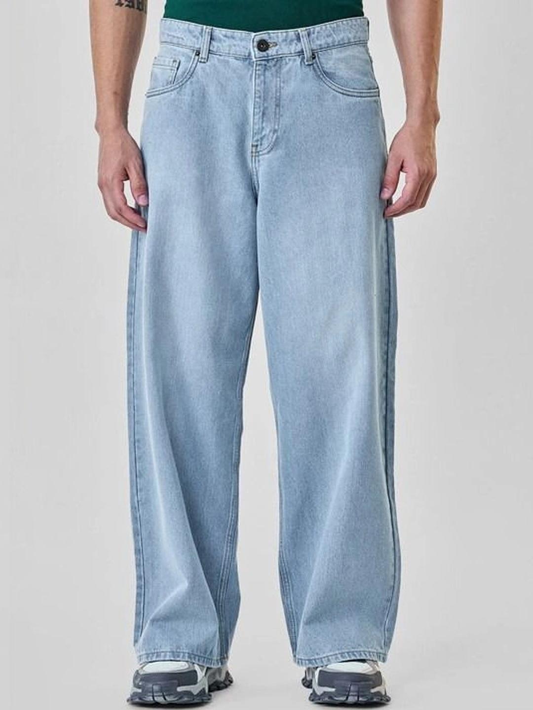 SYNZO Men Relaxed Fit Mid-Rise Light Fade Stretchable Jeans