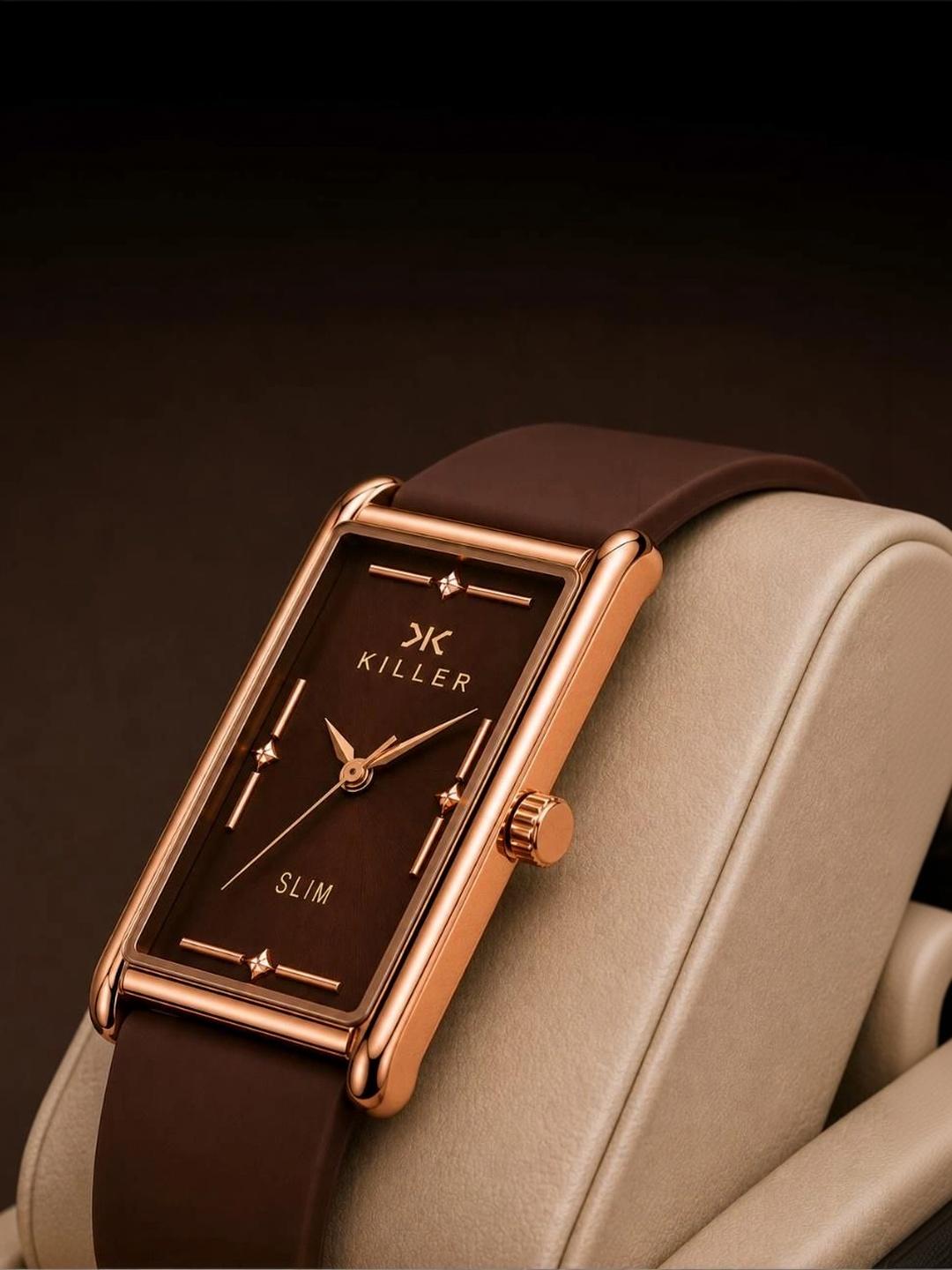 Killer Men Brass Dial Watch KLR-GSQ022-BRW-BRW - Image 1