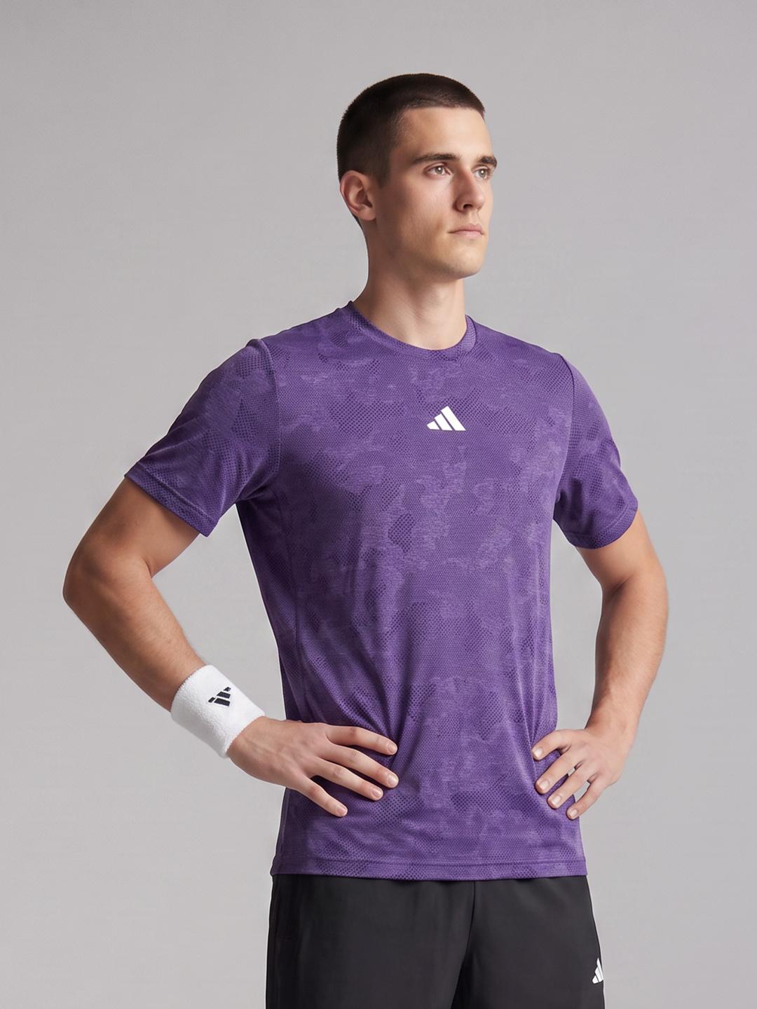 ADIDAS Brand Logo Textured T-shirt