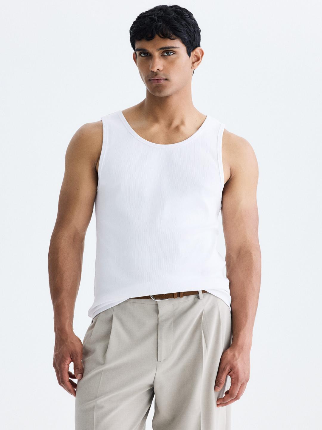 H&M Slim Fit Ribbed Vest Top - Image 1