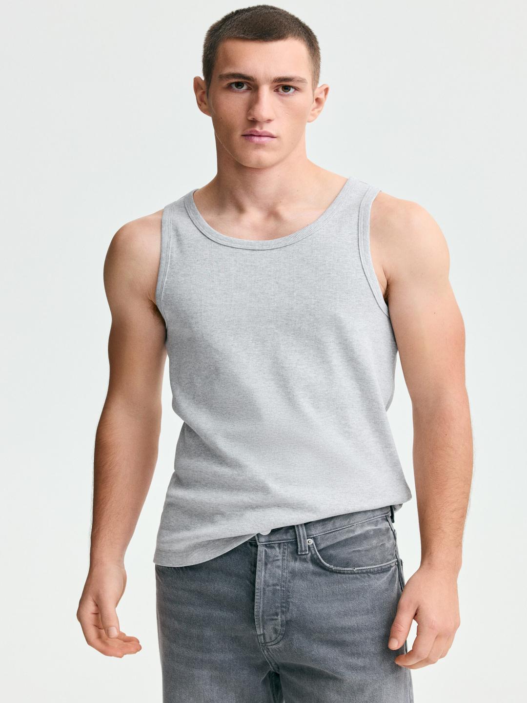 H&M Slim Fit Ribbed Vest Top - Image 1