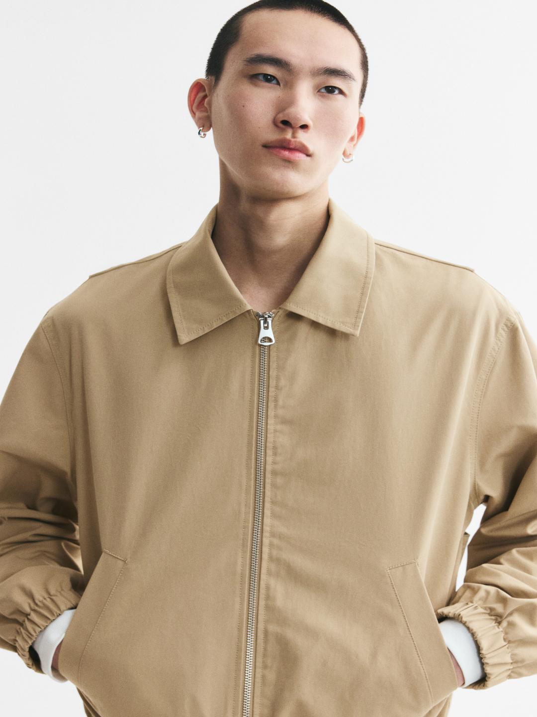 H&M Collared Cotton Jacket for Men