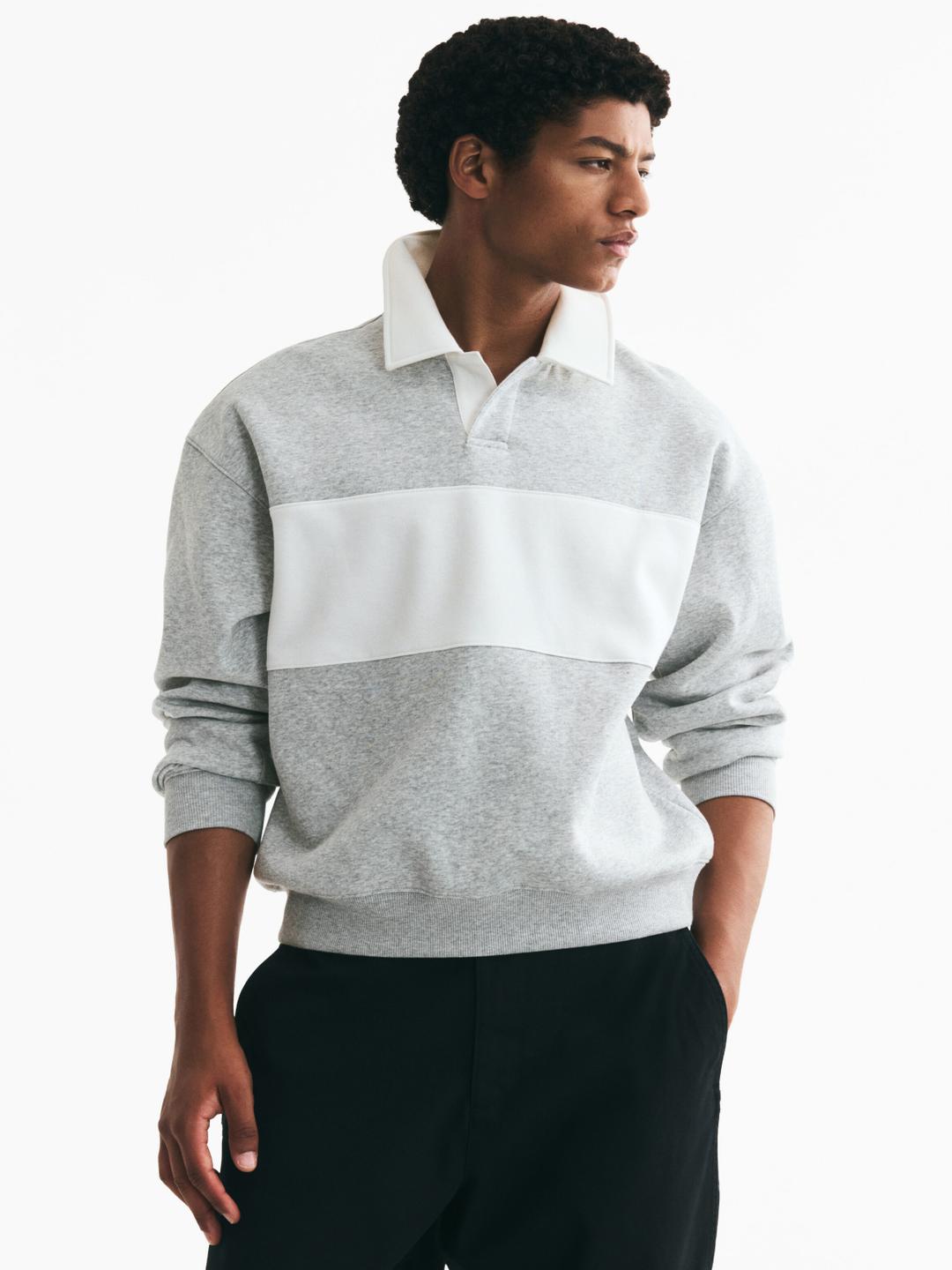 H&M Loose Fit Rugby Sweatshirt