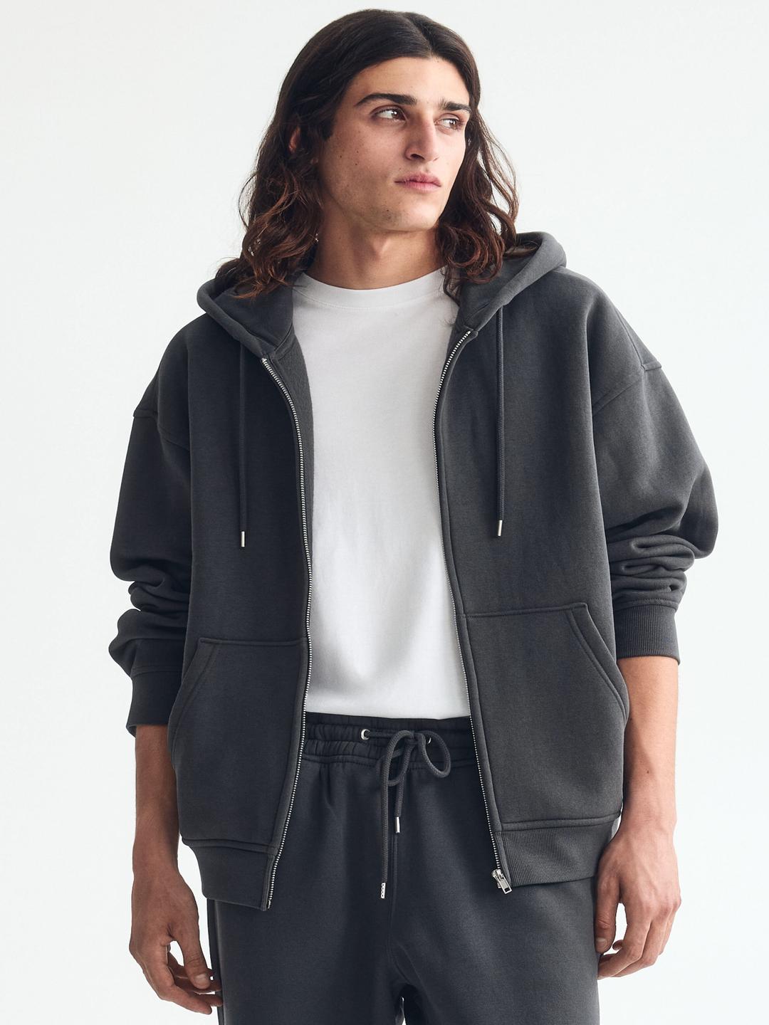 H&M Loose Fit Zip-Through Hoodie - Image 1