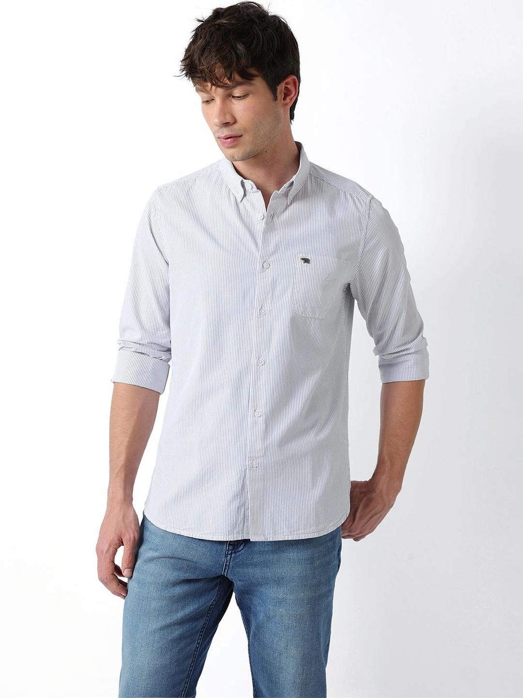 THE BEAR HOUSE Men Slim Fit Striped Casual Shirt - Image 1
