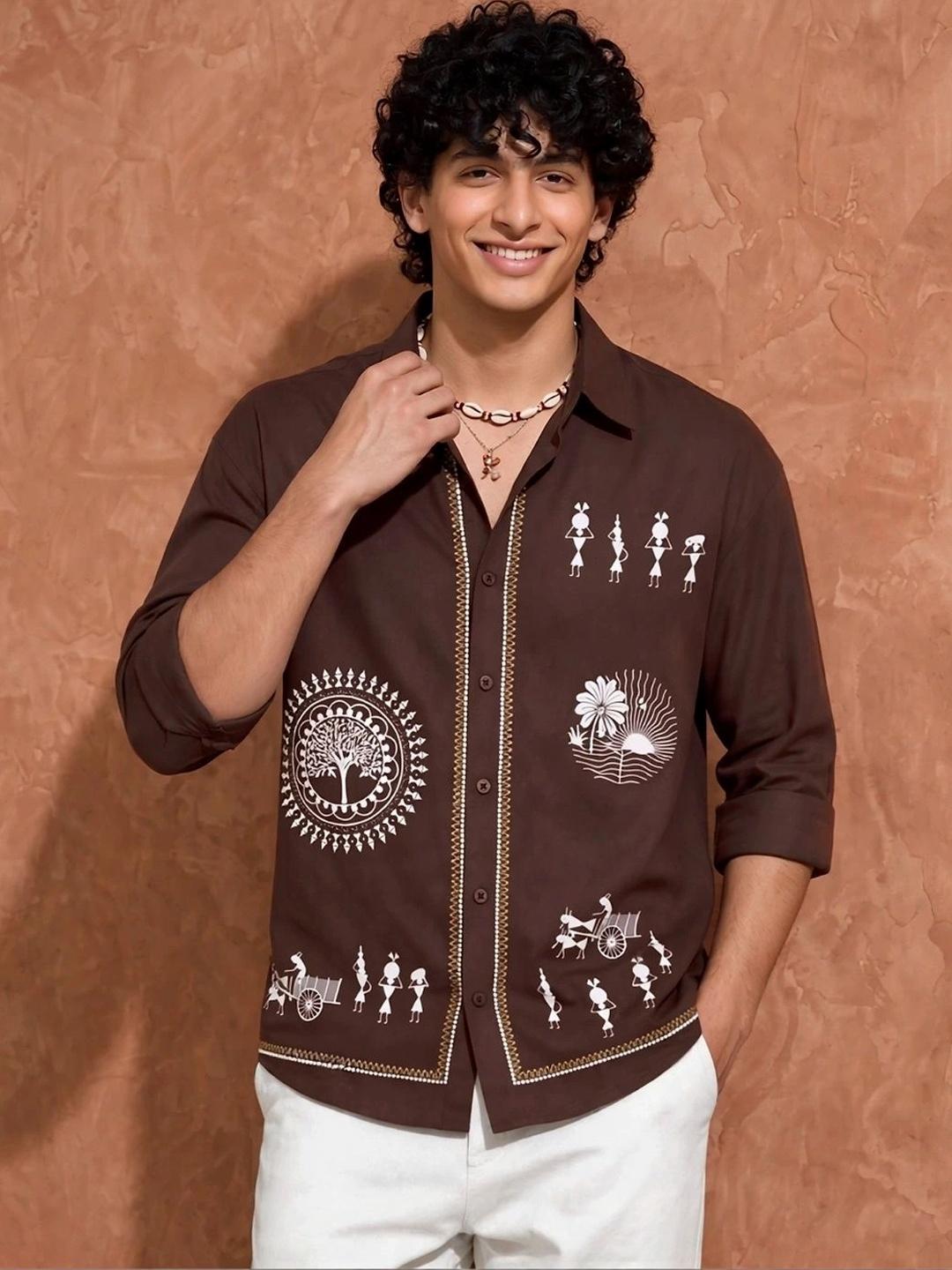 SRI VENKATESWARA FASHION Men Relaxed Printed Casual Shirt - Image 1