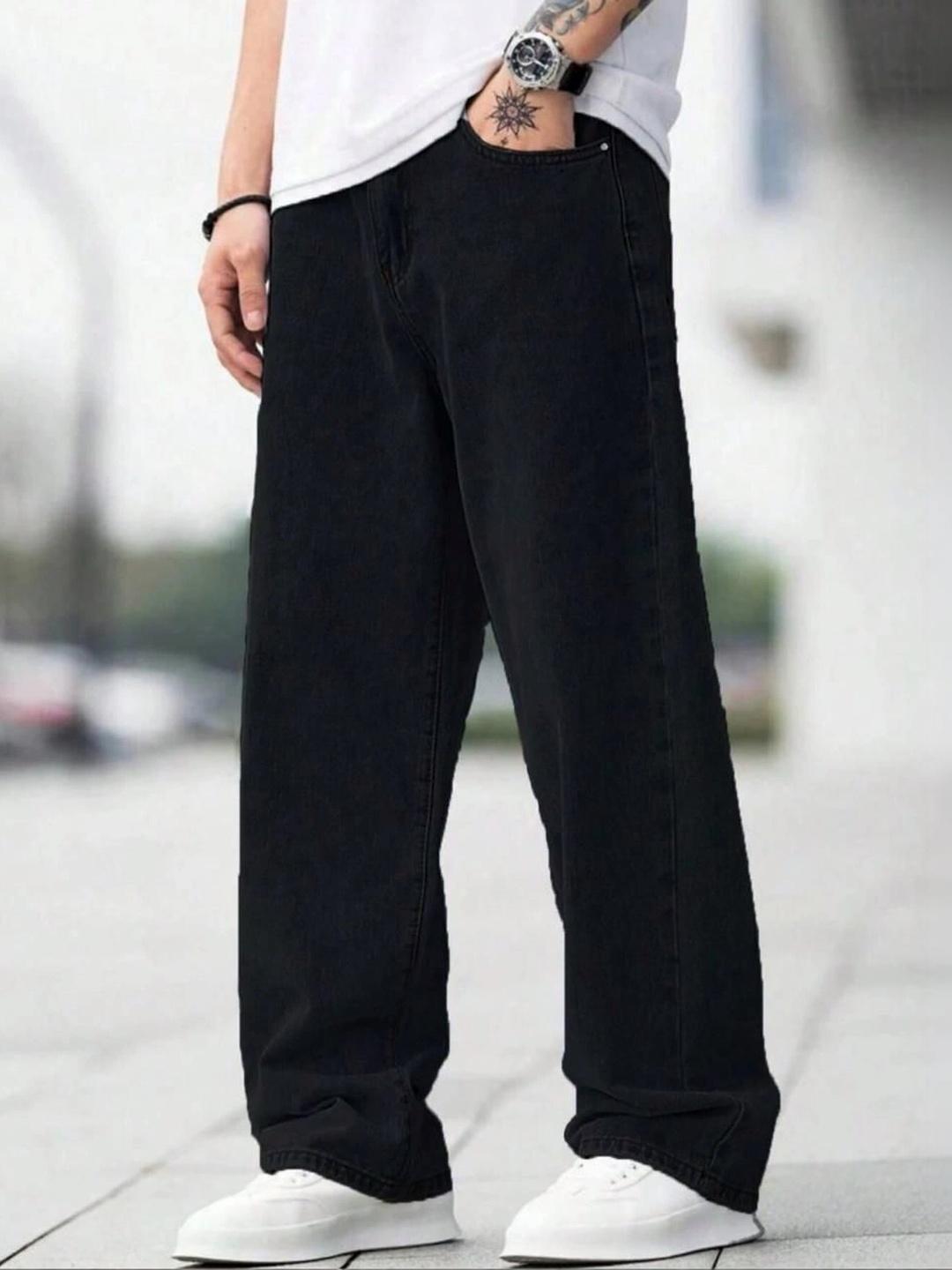 FLAYING Men Loose Relaxed Fit Mid-Rise Jeans - Image 1