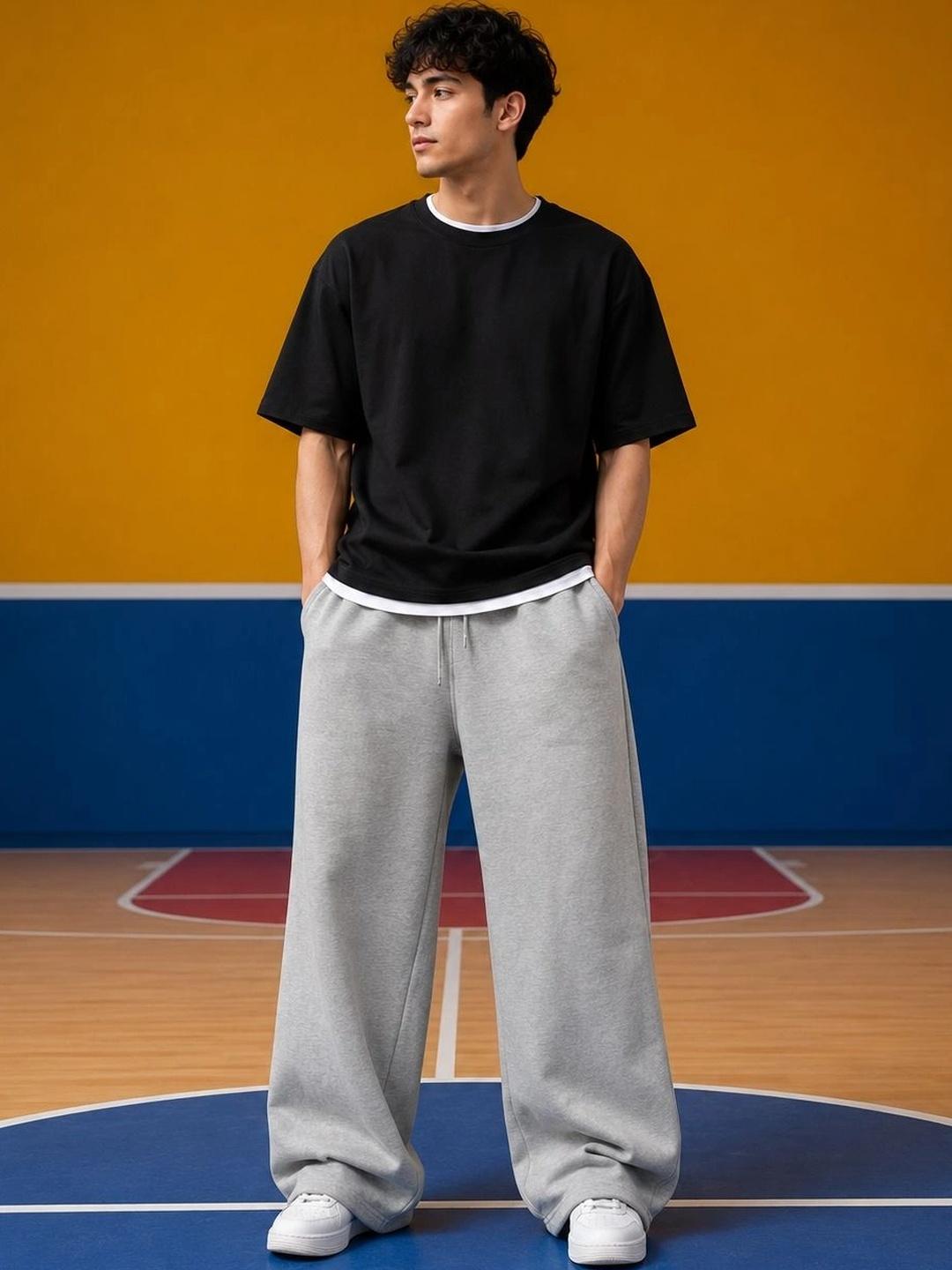 SYNZO Men Relaxed Easy Wash Trousers